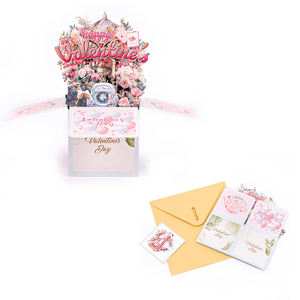 Caja Sorpresa 3D Pop-up de Feliz Día de San Valentín, Tarjeta de Regalo de Papel de 18x18 cm para Decoración de Fiesta de San Valentín - Product Image 2