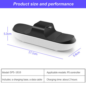 แท่นชาร์จคอนโทรลเลอร์ PS5 พร้อมสาย USB สำหรับจอยเกม PS5 รุ่น GP5 1616 - Product Image 3