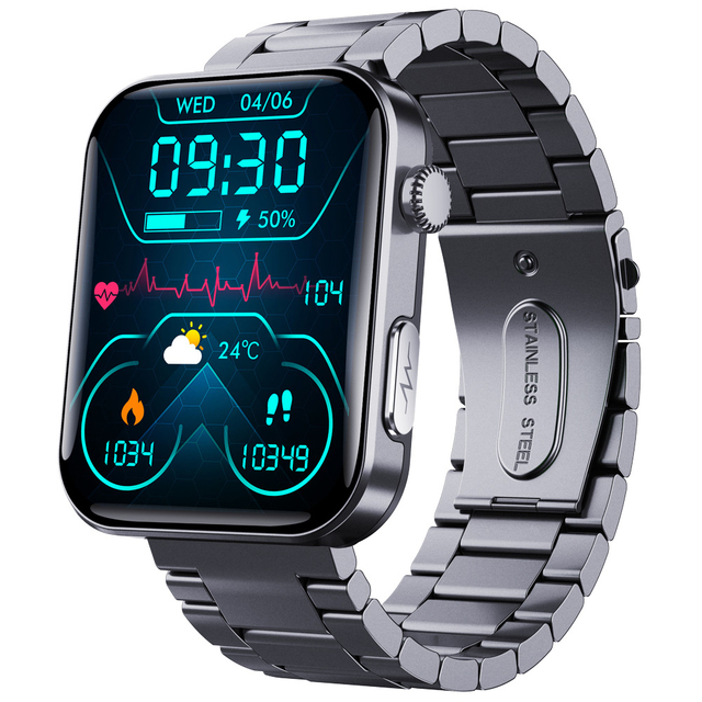 All-Day Heart Rate Detection ECG Monitoring IPS Display Smart Watch F300Ecg Foreign Trade IOS SOS IP67 for Women Men Watch