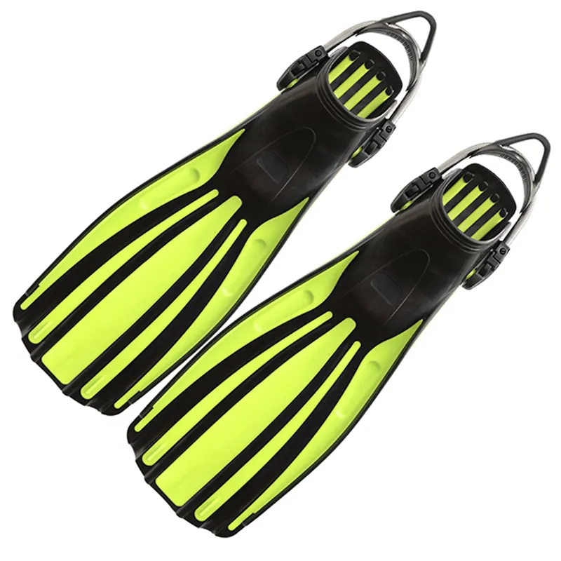 Aoma fabrika fiyat OEM düşük adedi tüplü dalış yüzgeçleri açık topuk bahar kayış uzun bıçak dalış yetişkin için flipper