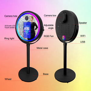Miroir selfie rond DSLR avec écran tactile et <span class=keywords><strong>logiciel</strong></span> <span class=keywords><strong>gratuit</strong></span> pour les mariages, les fêtes et les événements - Product Image 5