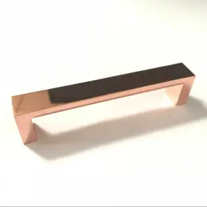 Möbel Modernes Probe Aluminium Rose Gold Küche Schrank Quadratischen Griff