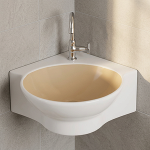 Lavabo de mesa cuadrado de lujo, lavabo de baño de Arte de porcelana hecho a mano para uso hospitalario, lavabo de cerámica elegante público - Product Image 1