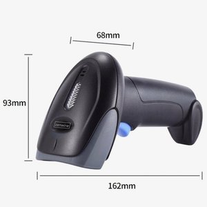 Lecteur de codes-barres USB noir, pistolet scanner portable pour inventaire de détail et étiquettes d'expédition avec câble - Product Image 2
