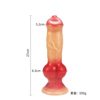 Dildo réaliste en silicone pour chien, 24*7.5cm, pénis féminin, stimulateur doux en forme de pénis d'animal