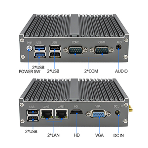 Giá rẻ không Quạt PC N2840 mạng kép RS485/232 cổng nối tiếp điện năng thấp 6 * USB Win10 Linux mini máy tính công nghiệp - Product Image 3