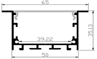 Profilé en aluminium 6063-T5 pour bandes LED, décorations, service de découpe LS-112