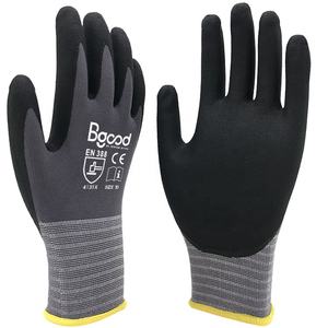 Guante sin costuras Maxiflex seguro para productos químicos personalizado con nitrilo recubierto negro arena nitrilo guantes de mano nitrilo Comercio de China - Product Image 6