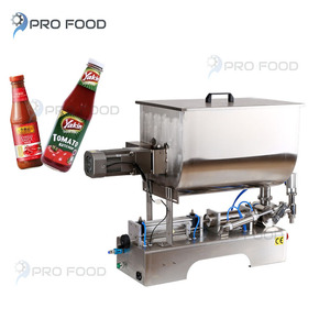 Machine de remplissage de pâte à buse unique, distributeur de crème à sauce semi-automatique, petite machine de remplissage à trémie - Product Image 3