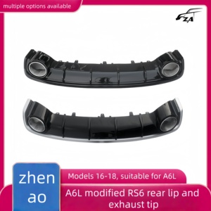 Accessori Posteriori Stile <span class=keywords><strong>RS6</strong></span> Completamente Neri per <span class=keywords><strong>Audi</strong></span> A6L Modelli 16-18, Versioni Standard/Sport - Product Image 1