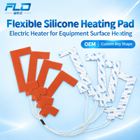 Plaque chauffante flexible en silicone 12V 24V, chauffage électrique pour surface d'équipement, OEM