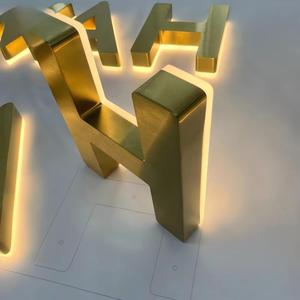 Panneau mural signalétique, logo, enseigne lumineuse LED, enseigne à lettres rétroéclairées LED, lettres en relief personnalisées pour le nom de l'entreprise ou du bureau - Product Image 6