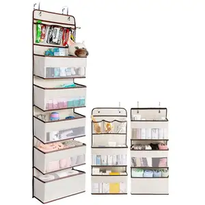 Schrank Pantry Badezimmer Kinderzimmer Schlafzimmer über der Tür Lagerung 6-Regal hängende Lagerung Tür Organizer mit 5 großen Taschen