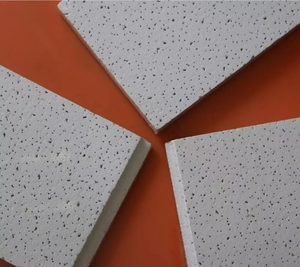 Tấm Trần sợi khoáng 600x600 âm thanh gạch Trần tùy chỉnh tấm Trần sợi khoáng treo trần tấm hấp thụ âm thanh - Product Image 4