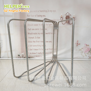 Helper Stainless Steel Floor Standing <b>Clothes</b> Drying <b>Rack</b> Rectangle Single Bar Mobile Indoor Outdoor Use - Product Image 4