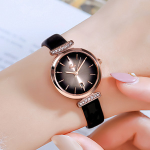 Reloj popular para mujer con diamantes incrustados, resistente al agua, moderno y casual, con calendario y movimiento de cuarzo. - Product Image 2