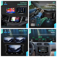 Autoradio Podofo 7 ''avec ventilateur de refroidissement 6 + 128G Autoradio Carplay GPS WiFi BT pour VW/PASSAT/SKODA/POLO/GOLF/SEAT/Tiguan Car Audio