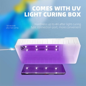 Protector de pantalla para teléfono móvil, película de fijación UV con pegamento completo 3D con caja de curado de luz UV - Product Image 4
