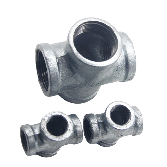 Hot Dipped Galvanized Cross Malleable Iron Fitting Thread Galvanized Four Way Cross Tee for Water Oil and Gas Pipe Fitting