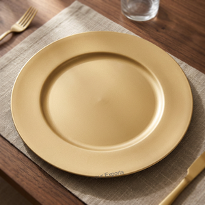 Assiette de Présentation Écologique en Métal Poli avec Finition Argentée, Diamètre 7 Pouces, Design Luxe et Élégant pour Événements de Mariage - I H C - Product Image 3