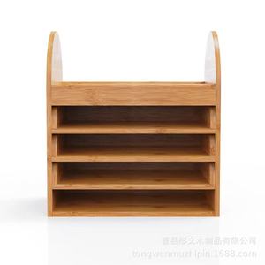 Wooden Desk Organizer 3 Tier Multi Compartment Office <b>Storage</b> <b>Box</b> For Home Office Use - Product Image 5