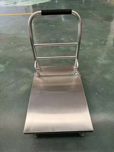 Haute qualité outil main pousser plat chariot Transport <span class=keywords><strong>300KG</strong></span> 450kg pliant en métal chariot à main cuisine tirer plate-forme chariot - Product Image 2