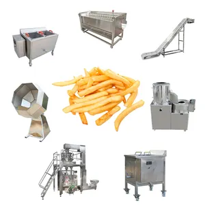 Linha de produção de batatas fritas automáticas congeladas máquina