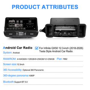 Navihua New 12.3" Touch Screen Android Player <b>Car</b> Radio for Infiniti QX50 2018-2026 Carplay Navigation Multimedia Auto Head Unit - Product Image 2