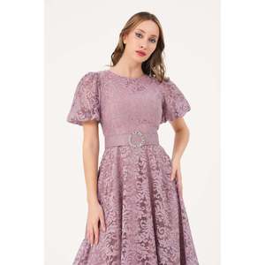 Haut élégant pour femme DANS, couleur rose poudré, coupe confortable, disponible en tailles 38-42, modèle 1592, parfait pour les occasions décontractées - Product Image 4
