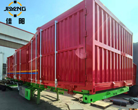 Semi-remorque porte-conteneurs multifonctionnelle en aluminium pour transport de voitures et de conteneurs
