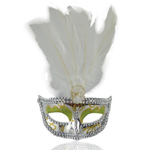 Máscaras de <span class=keywords><strong>Plumas</strong></span> Blancas Ecológicas de PVC al por Mayor para Halloween, Carnaval Veneciano, Fiestas de Disfraces, Cumpleaños, Bodas - Product Image 4