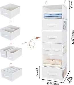 Hanging Closet Organizer <b>Fabric</b> PE Living Room Clothing <b>Boxes</b> Stainless Steel Other Home <b>Storage</b> & Organization Rectangle 2mm - Product Image 2