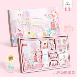 Mode Spielzeug Briefpapier Kit Journal Notizbuch Molkerei Kinder Dekoration schönes Design Briefpapier Set