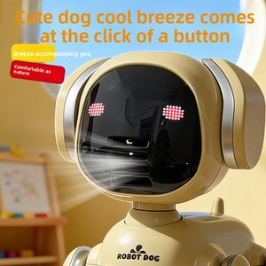 Mini-ventilateur portable de style <span class=keywords><strong>robot</strong></span> chien, 3 vitesses, rechargeable par USB, ventilateur personnel, logo personnalisé, OEM, cadeau d'extérieur - Product Image 2