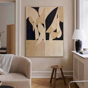 Art abstrait minimaliste, œuvre d'art texturée faite à la main, grande peinture murale décorative abstraite à l'huile sur toile, art mural pour la maison et l'hôtel - Product Image 2