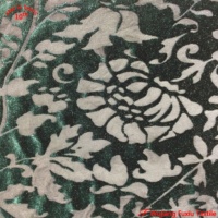 Mode burnout velours de soie floral imprimé tissu de velours