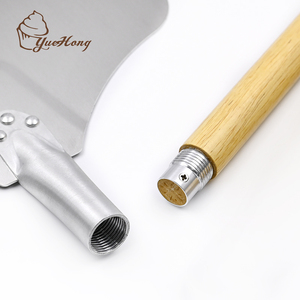 Pelador de <span class=keywords><strong>Pizza</strong></span> de aluminio con mango de madera desmontable, herramientas de horneado y accesorios para pan - Product Image 4