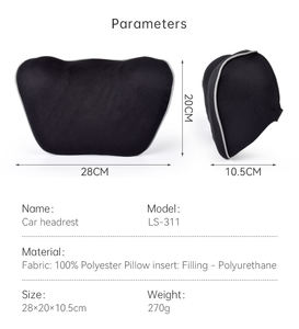 2025 oreiller de soutien de tête confortable oreiller en mousse à mémoire de forme oreiller d'appui-tête de voiture - Product Image 6