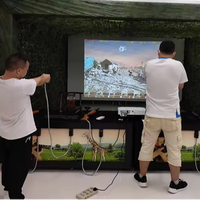 Simulador de tiro con detección de movimiento de pantalla grande, rango de 10m, armas interactivas, juguetes de armas de fuego, tiro comercial de Arcade