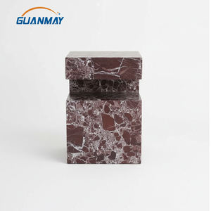 <span class=keywords><strong>Table</strong></span> d'appoint en marbre naturel massif de luxe 37x37x50 cm, piédestal moderne, <span class=keywords><strong>table</strong></span> de chevet, mobilier de chambre à coucher, décoration intérieure, présentoir - Product Image 1