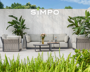 เฟอร์นิเจอร์กลางแจ้งระดับพรีเมียม SIMPOLIFESTYLE รุ่น <span class=keywords><strong>RAVENNA</strong></span> เก้าอี้พักผ่อนสำหรับสวน ระเบียง โรงแรม รีสอร์ท ทำจากอะลูมิเนียม ไม้สัก และผ้า สำหรับห้องนั่งเล่นและห้องรับประทานอาหาร - Product Image 1