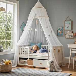 An toàn thoáng khí trẻ em giường muỗi <span class=keywords><strong>net</strong></span> với sắt đứng Vòng mã hóa Sheer Rèm Lưới Lều mùa hè Giường Bao vây tán - Product Image 4