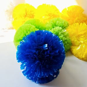 Pompons de cheerleading métalliques personnalisés en gros pour fabricants, pompons holographiques néon scintillants pour équipes scolaires et équipes All-Star - Product Image 4