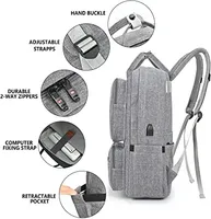 Anti-vol Durable ordinateur portable voyage travail affaires collège étanche étudiant école USB ordinateur sac Bookbag sac à dos