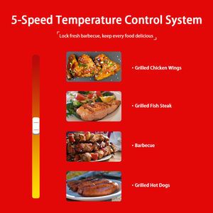 <span class=keywords><strong>Grill</strong></span> électrique portable en aluminium pour l'extérieur, avec contrôle de température, revêtement antiadhésif PTFE, <span class=keywords><strong>sans</strong></span> <span class=keywords><strong>fumée</strong></span>, design coréen, prise US - Product Image 4