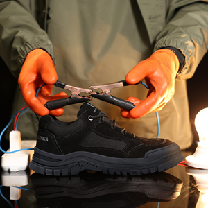 Bottes de sécurité isolées 10KV, homologuées CE, chaussures de travail anti-perforation non métalliques pour les opérations en sous-station - Product Image 1