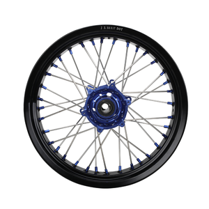 Ensemble de roues avant et arrière pour moto SX <span class=keywords><strong>125</strong></span> 250 XC SXF TC 17 pouces, jantes orange et bleues pour <span class=keywords><strong>KTM</strong></span> - Product Image 6