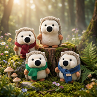 NOUVEAU Peluche hérisson porcupiné brodée, super douce, de haute qualité, unisexe, jouet réconfortant, animal en peluche du zoo, vente en gros