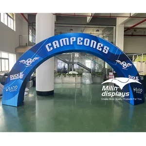 Podio de arco de ganadores impreso personalizado para eventos deportivos Exhibiciones de arco de entrada portátiles Soporte de exposición de aluminio