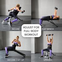 Banc de musculation multifonctionnel réglable pour exercices de fitness et de musculation